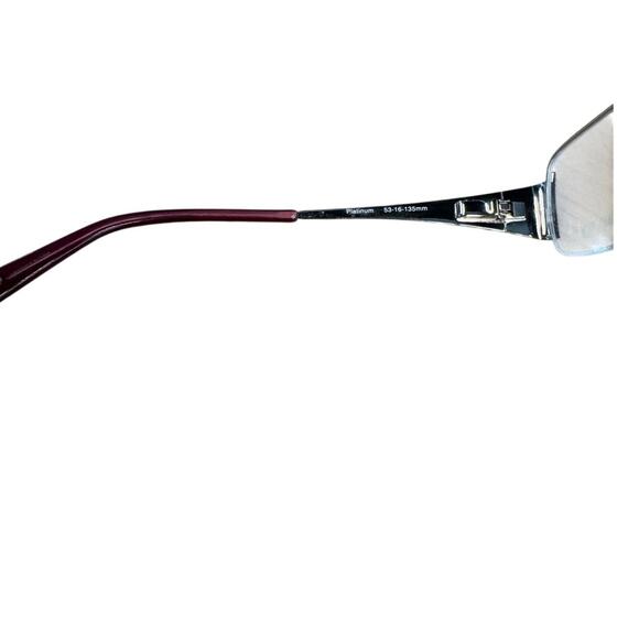 NEW Deadstock Laura Ashley Carly Platinum office siren Y2k rectangular Glasses